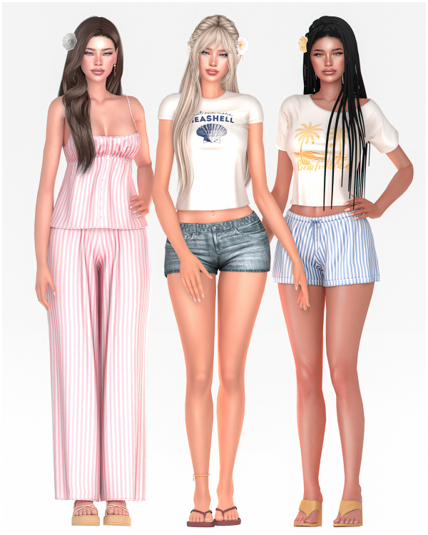 Alpha Ocean Breeze Set by simsfinds - The Sims 4 Custom Content