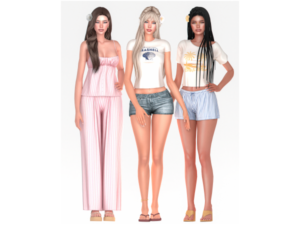 Alpha Ocean Breeze Set by korkassims - The Sims 4 Custom Content