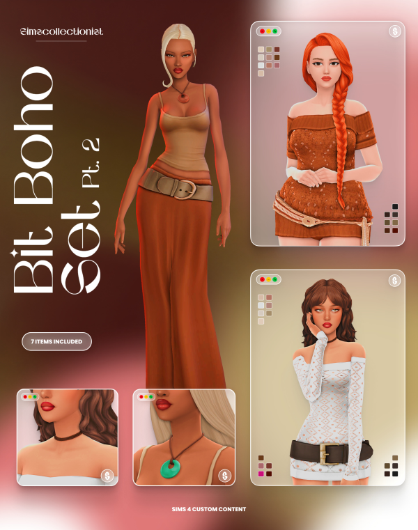 Maxis Match Bit Boho Set Pt 2 by simsfinds - The Sims 4 Custom Content
