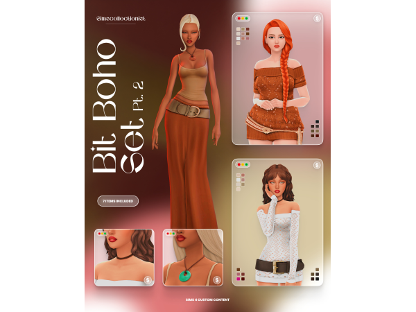 Maxis Match Bit Boho Set Pt 2 by Simscollectionist - The Sims 4 Custom Content