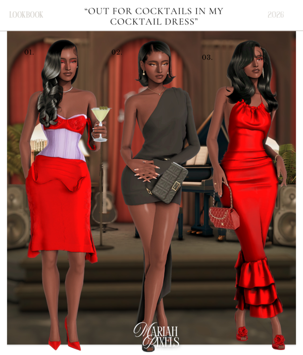 Mix Out for cocktails in my cocktail dress by simsfinds - The Sims 4 Custom Content
