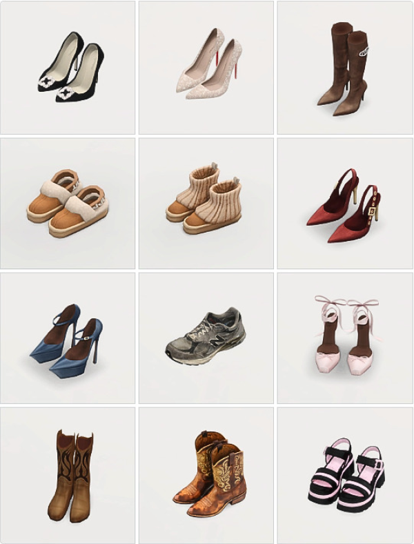 Mix Finds Shoes decor by simsfinds - The Sims 4 Custom Content