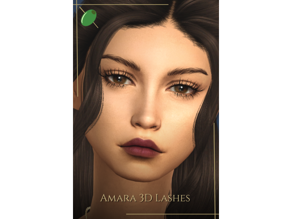 Alpha Amara 3D Lashes - The Sims 4 Custom Content