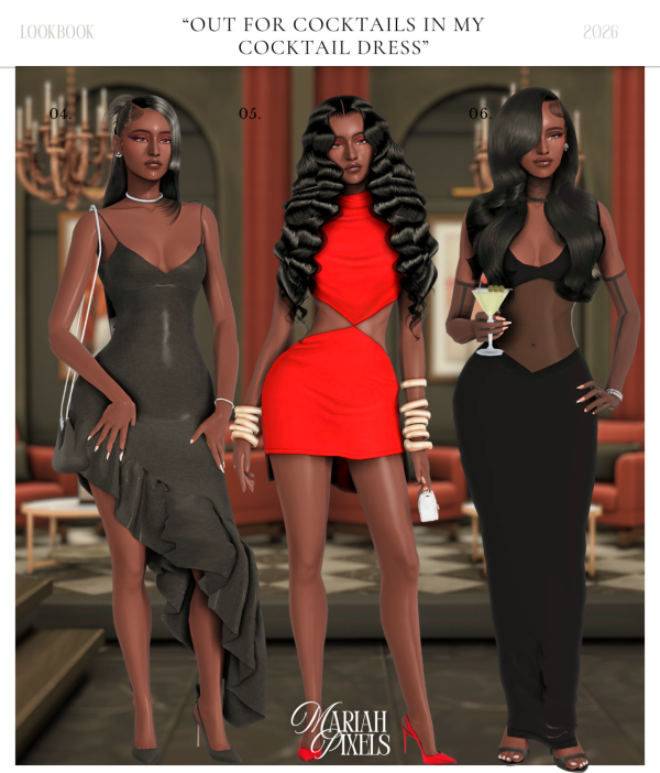 Mix Out for cocktails in my cocktail dress by simsfinds - The Sims 4 Custom Content