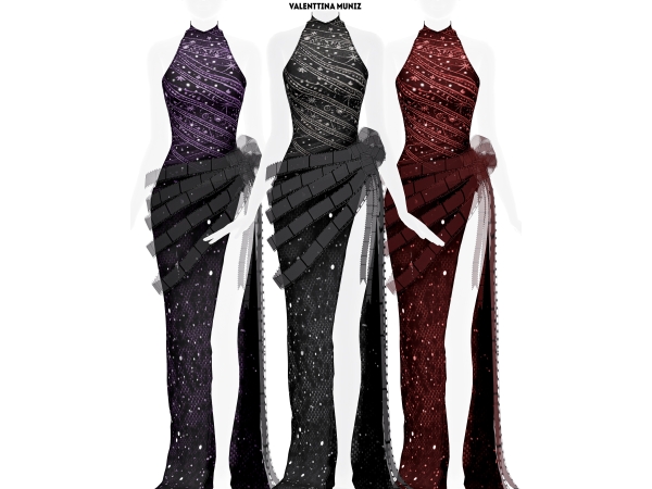 Alpha Sabrina Dress Valenttina Muniz - The Sims 4 Custom Content