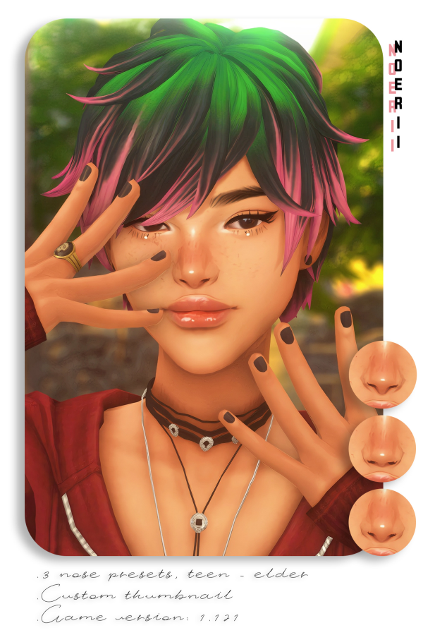 Mix CLOVER 3 NOSE PRESETS by simsfinds - The Sims 4 Custom Content