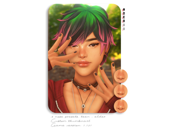 Mix CLOVER 3 NOSE PRESETS by noerii - The Sims 4 Custom Content