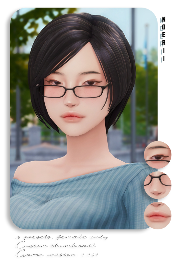 Mix 3 Facial Presets by simsfinds - The Sims 4 Custom Content