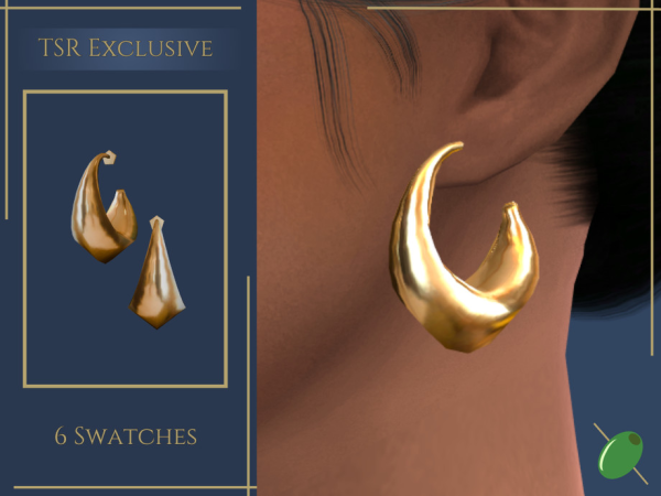 Alpha Maya Chunky Hoops - The Sims 4 Custom Content