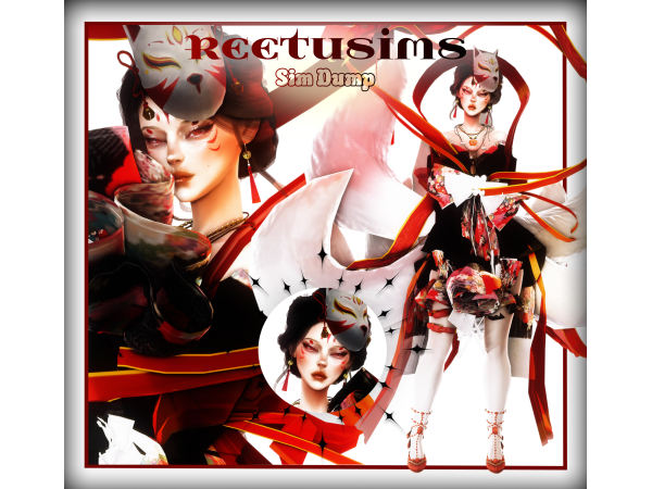 Alpha Kitsa Кица by reetusims - The Sims 4 Custom Content