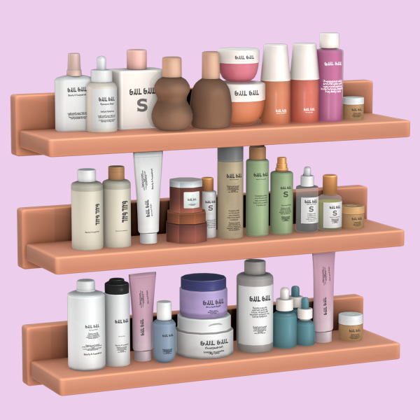 Maxis Match Simlish Skincare Haul Set by simsfinds - The Sims 4 Custom Content