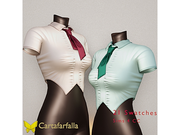Alpha Cartafarfalla VÉRISSA top - The Sims 4 Custom Content