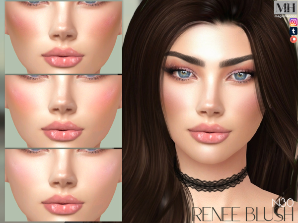 Alpha Renee Blush - The Sims 4 Custom Content
