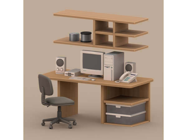Maxis Match 90s Computer Corner by SnootySims - The Sims 4 Custom Content