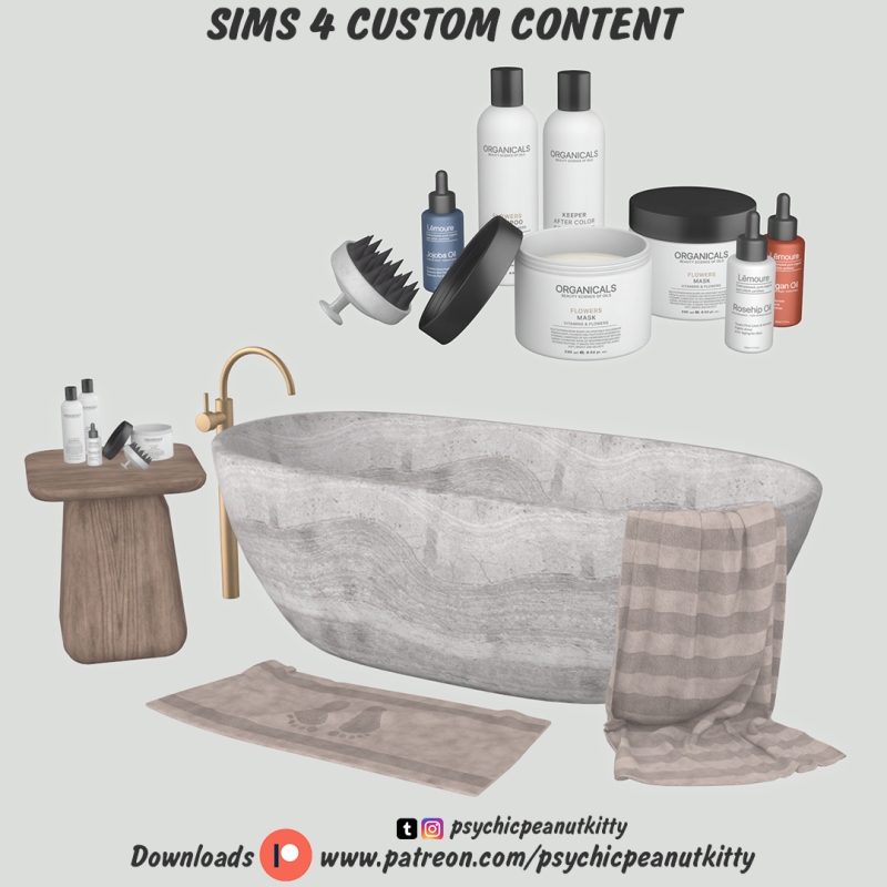 Mix Bathroom (part 2) by psychicpeanutkitty - The Sims 4 Custom Content