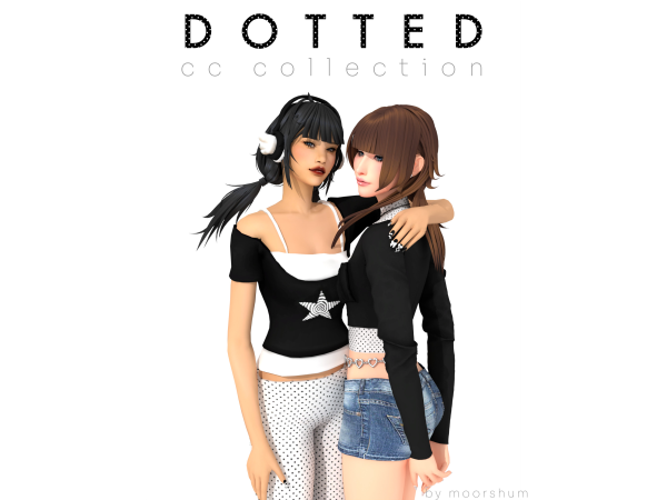 Maxis Match polka dot collection by moorshum - The Sims 4 Custom Content