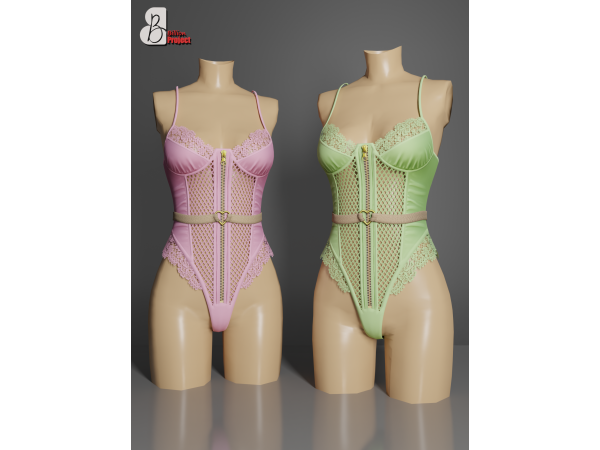 Alpha BillionProject Briana Lingerie - The Sims 4 Custom Content