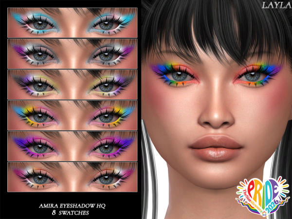 Alpha tsr Layla Pride Amira Eyeshadow HQ - The Sims 4 Custom Content