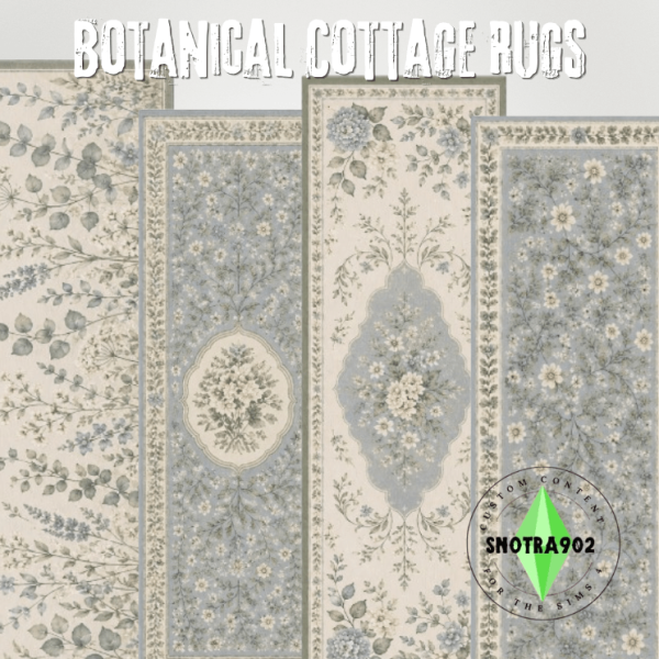 Mix Botanical Cottage Rugs by simsfinds - The Sims 4 Custom Content