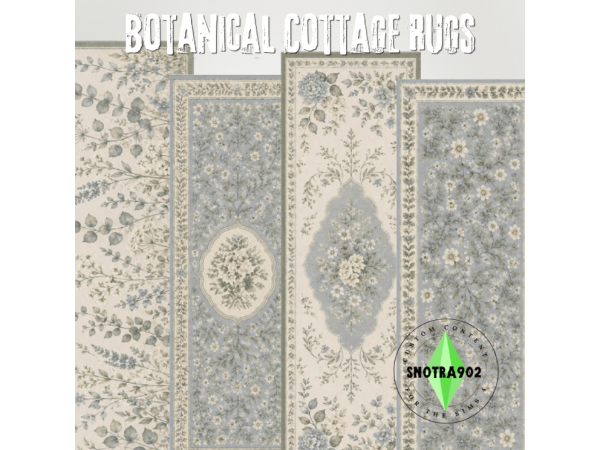Mix Botanical Cottage Rugs by Snotra902 - The Sims 4 Custom Content