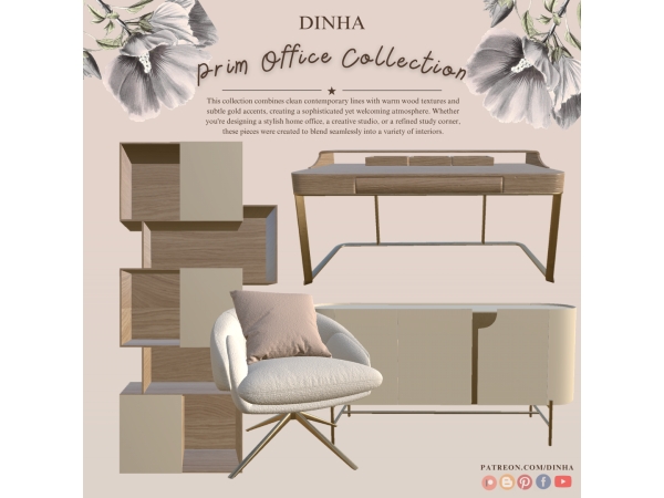Alpha Prim Office Collection - The Sims 4 Custom Content
