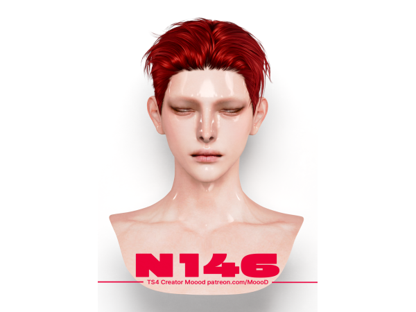 Alpha MoooD Hair N146 - The Sims 4 Custom Content