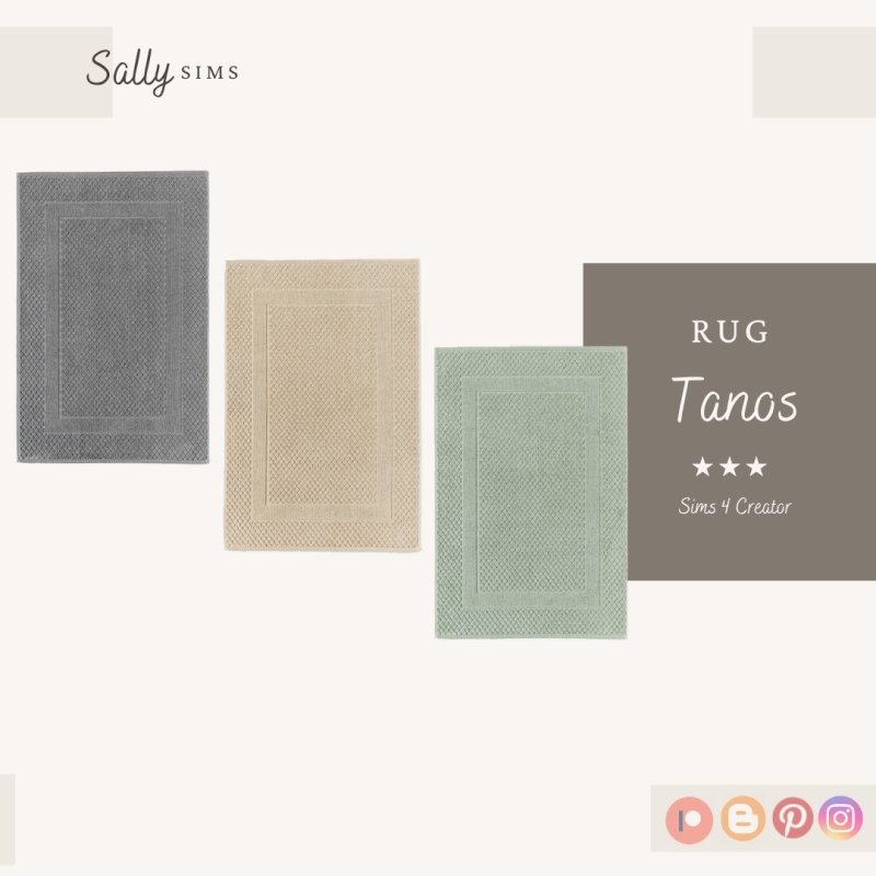 Alpha Rugs TANOS by sally4sims - The Sims 4 Custom Content
