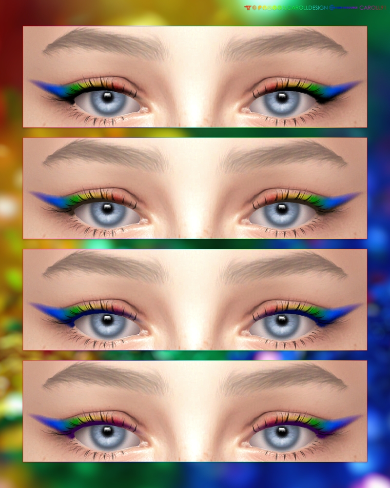 Alpha Pride Eyeliner HQ by carolldesign - The Sims 4 Custom Content