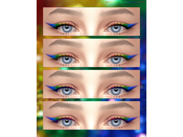 Alpha Pride Eyeliner HQ - The Sims 4 Custom Content
