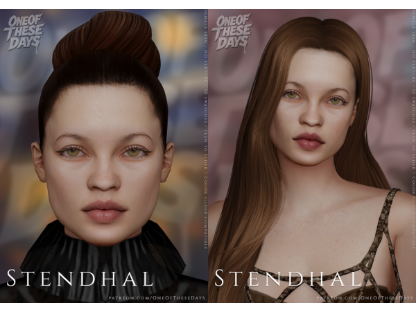 Alpha Stendhal SKINSKINOVERLAY facemask nosemask lipstick tray files - The Sims 4 Custom Content