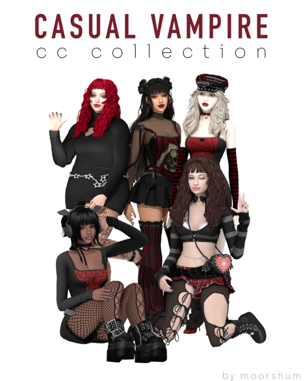 Mix casual vampire collection by simsfinds - The Sims 4 Custom Content