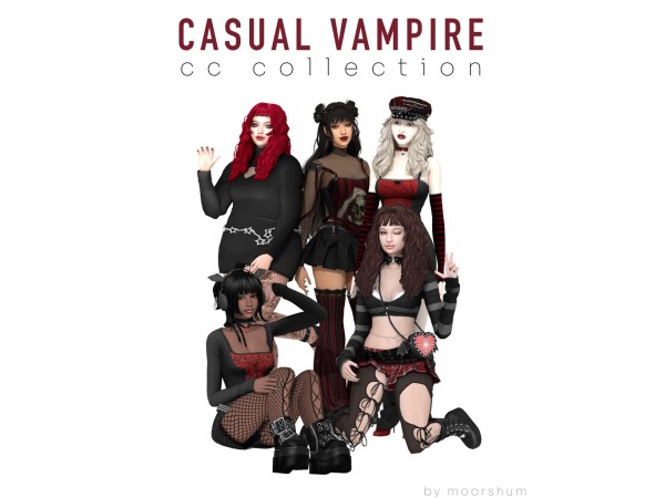 Mix casual vampire collection by moorshum - The Sims 4 Custom Content