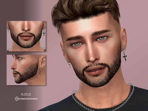 Alpha Henry Beard by Suzue - The Sims 4 Custom Content