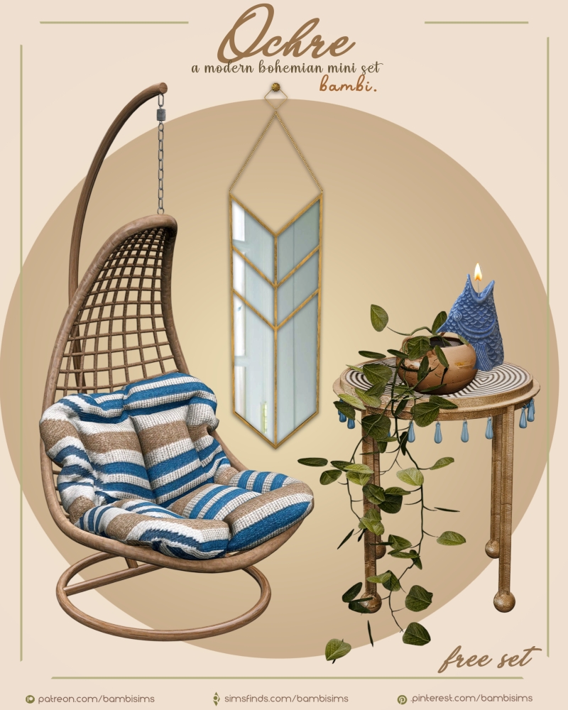 Alpha ochre mini set ( free ) by bambisims - The Sims 4 Custom Content