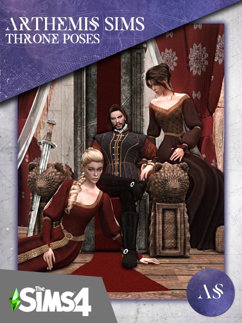 Alpha Throne Posepack by arthemissims - The Sims 4 Custom Content