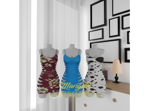 Alpha MARIGOLD TS4_FAYESSA DRESS - The Sims 4 Custom Content