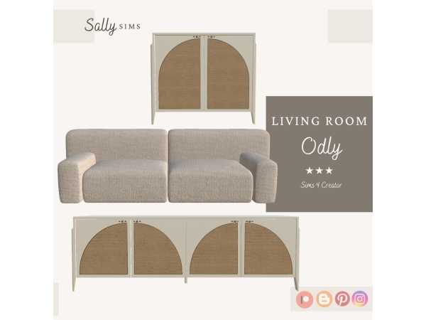 Alpha Living Room ODLY - The Sims 4 Custom Content