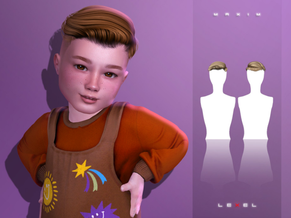 Alpha LEXEL Maxim short male hairstyle for toddler sims - The Sims 4 Custom Content