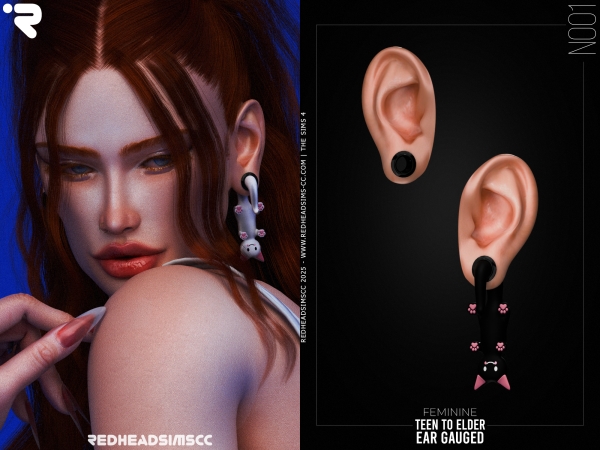 Alpha AF EARGAUGED N001 - The Sims 4 Custom Content