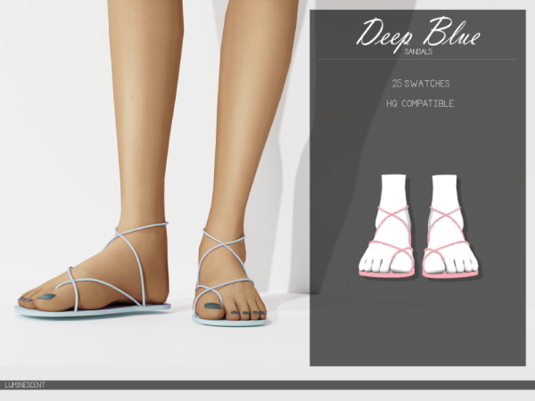 Deep Blue Sandals by Luminescent-cc
