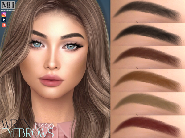 Alpha Wren Eyebrows - The Sims 4 Custom Content