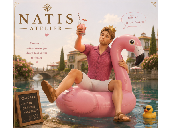 Maxis Match Sims 4 Men Summer Shirt by natisatelier - The Sims 4 Custom Content