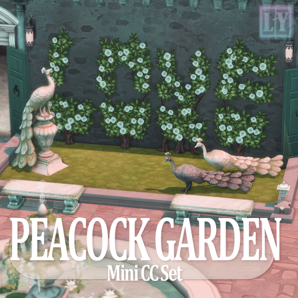 Maxis Match Peacock Garden by simsfinds - The Sims 4 Custom Content