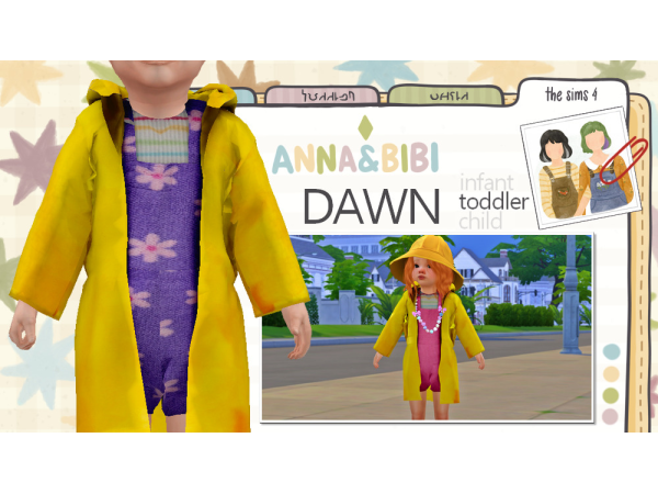 Mix Dawn Toddler [AnnaBibi] - The Sims 4 Custom Content