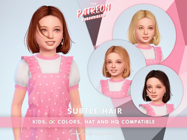 Alpha Subtle Hair (with floating strands) - The Sims 4 Custom Content