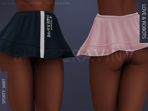 Maxis Match Blue Craving Sporty Skirt by bluecraving - The Sims 4 Custom Content