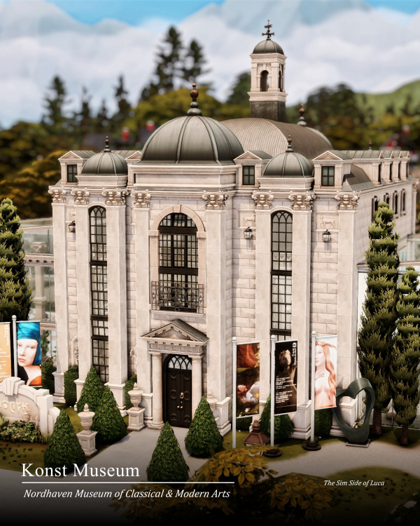 Maxis Match Konst Museum of Classical Modern Arts Nordhaven by simsfinds - The Sims 4 Custom Content