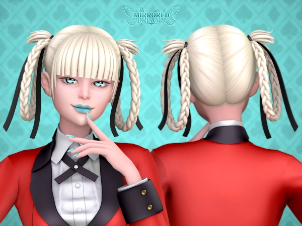 Maxis Match Kirari Momobami's Hair Ribbon Bows - The Sims 4 Custom Content
