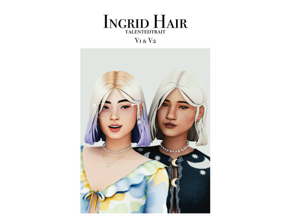 Maxis Match [talentedtrait] Ingrid Hair - The Sims 4 Custom Content