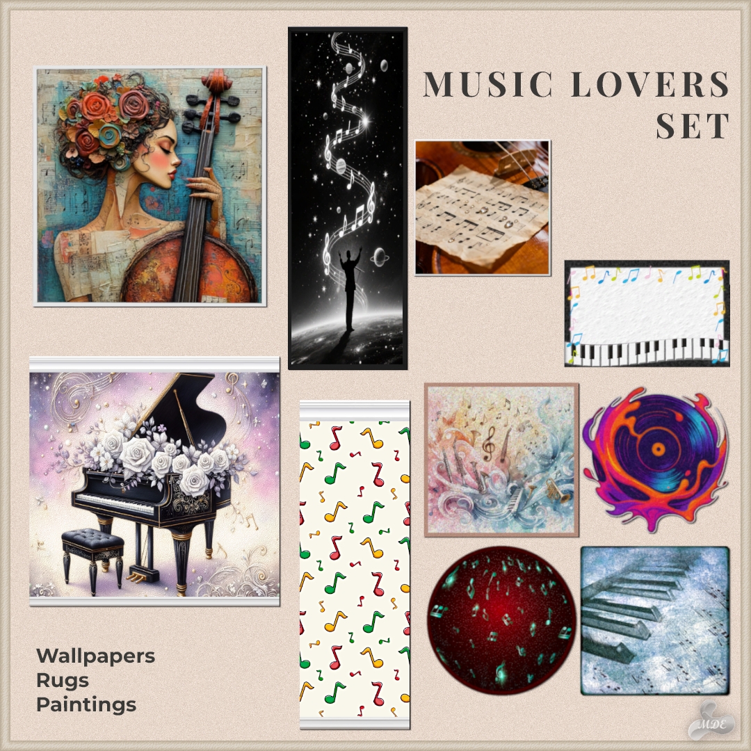 Maxis Match Music Lovers Set by mde - The Sims 4 Custom Content